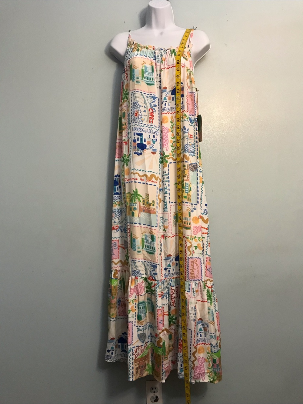 Women’s Multi-Color Printed Maxi Dress - Sleeveless Summer Slip